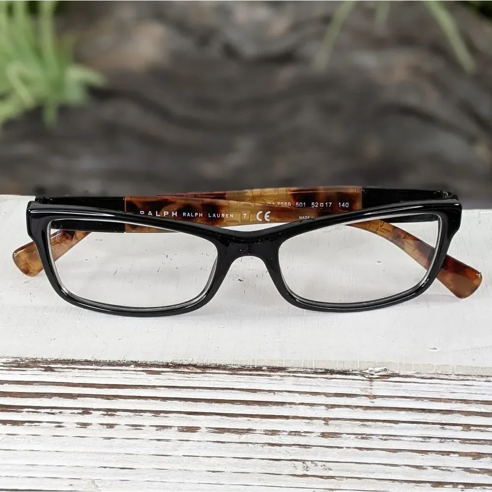 Ralph by Ralph Lauren RA7059 Eyeglasses Eyewear Black/Brown Frames w/ Ca…